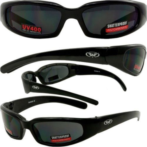 Size small motorcycle riding glasses sunglasses smoke black frame atv sale price