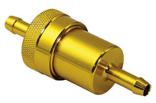 Gold universal fuel filter custom 1/4" in motorcycle