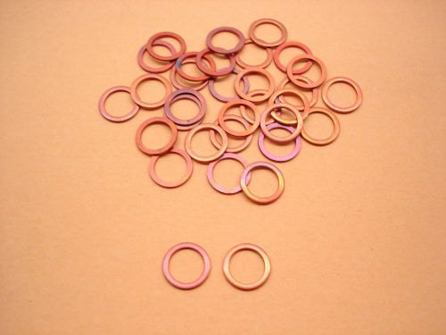 32 new copper 14mm thread spark plug gasket index washers for flat seat plugs