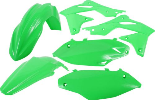 Acerbis plastic kit flo. green fits: kawasaki kx250f