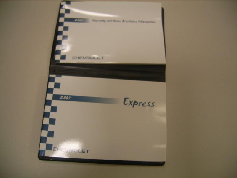 2004 chevrolet express owner's manual with case