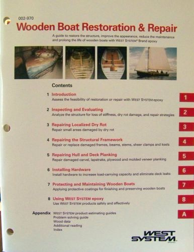Wood boat restoration repair manual west systems maintenance shop new
