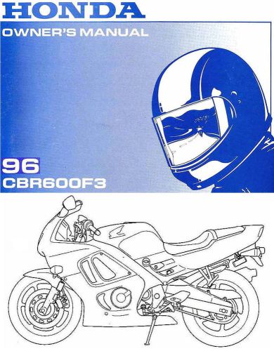 1996 honda cbr600f3 motorcycle owners manual -cbr 600 f3-cbr600 f3-honda