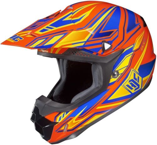 Hjc cl-xy youth medium fulcrum helmet orange/blue/yellow