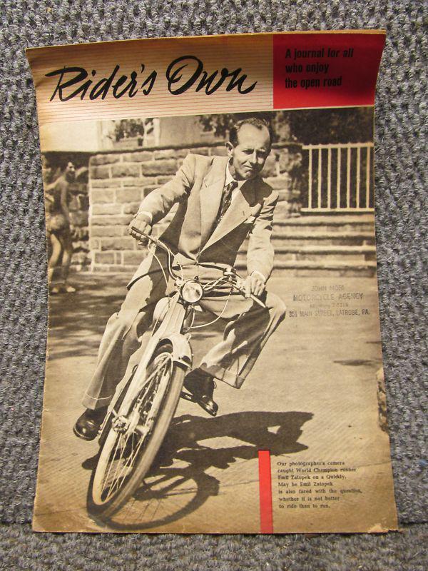 Riders own journal for all who enjoy the open road magazine 1956