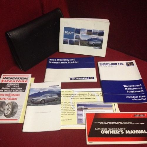 2005 subaru legacy owners manual with service/warranty guides and case