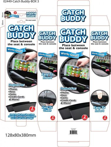 Catch buddy- auto- 2 pack organizer- compared to catch caddy
