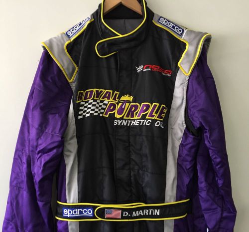 Sparco nomex driver firesuit custom royal purple nasa champion suit 58
