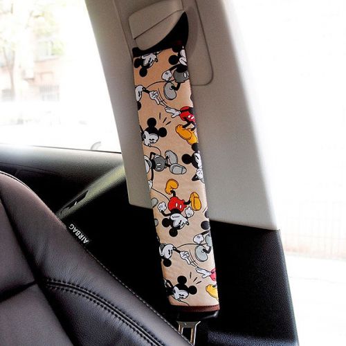 Car seat belt shoulder protection sleeve mickey mouse / single yellow