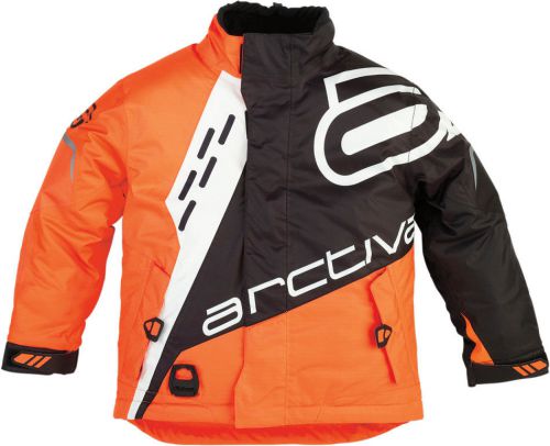 Arctiva comp s6 youth insulated snowmobile jacket orange/black
