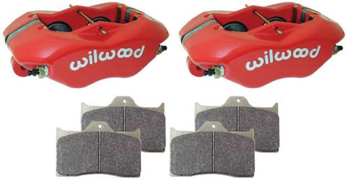 Wilwood forged dynalite brake calipers &amp; pads,fdl,red,for 1.10&#034; discs,1.75&#034; pist