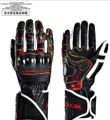 Newest cool stylish motocross racing motorcycle bike carbon fiber leather gloves