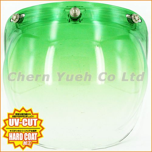 Green gradient bubble shield visor face mask lens eye wear for helmets bobber