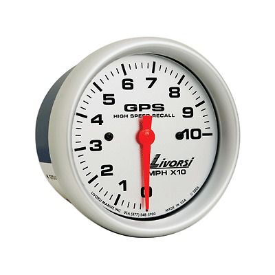 Livorsi electric automotive 100 mph gps speedometer platinum 3 3/8&#034;