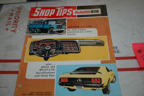 Original autolite ford shop tips mustang boss 302 vol 8, #5 january 1970  (#209)