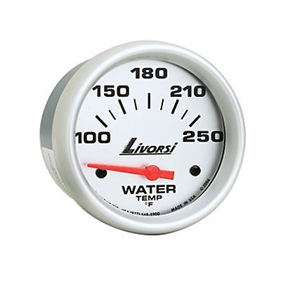 Livorsi electric automotive water temperature gauge platinum 2 5/8&#034;