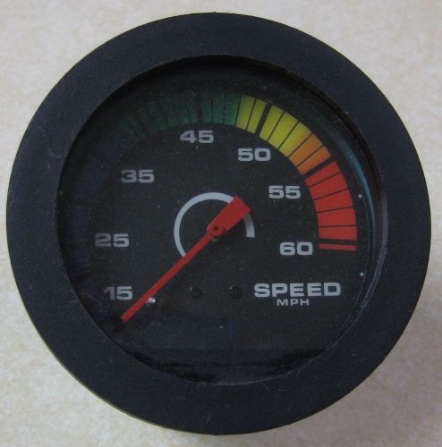 Teleflex black rainbow boat gauge speedometer 0-60 mph