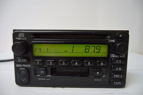 00 01 02 03 toyota echo highlander radio cd player 86120-2b680 tested j35#029