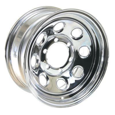 Cragar wheel soft 8 steel chrome 15" x 7" 6 x 5.5" bolt circle 4" backspace each