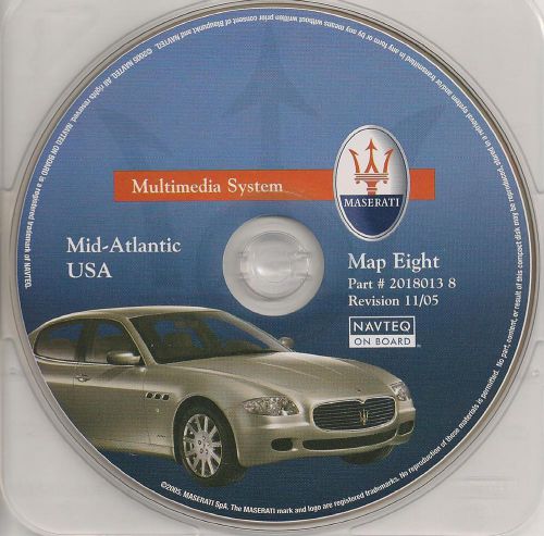 2004-2009 maserati quattroporte navigation cd #8 cover de va partial md pa nj nc