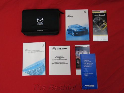 2008 mazda 3 owners manual with case