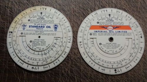 Esso + standard oil computer navigation flight calculator card stock 1947