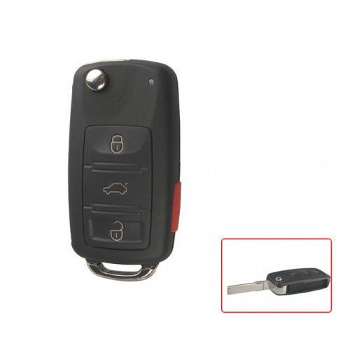 Flip remote key 3+1 button 315mhz id48 chip 1k0959753h for volkswagen