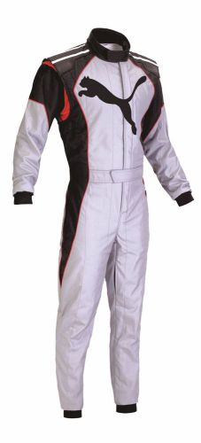 Puma kart racing 3 layers suit, 3 layers puma go kart racing overall white/black
