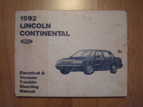 1992 lincoln continental electrical and vacuum troubleshooting manual