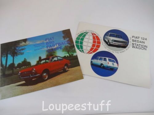 Original fiat 850 fastback coupe &amp; 124 sedan &amp; wagon dealers brochure  k522