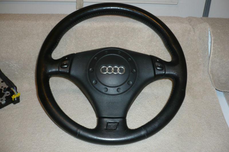 Audi a6 a4 s4 s6 leather steering wheel with airbag tiptronic controls 1998-2004
