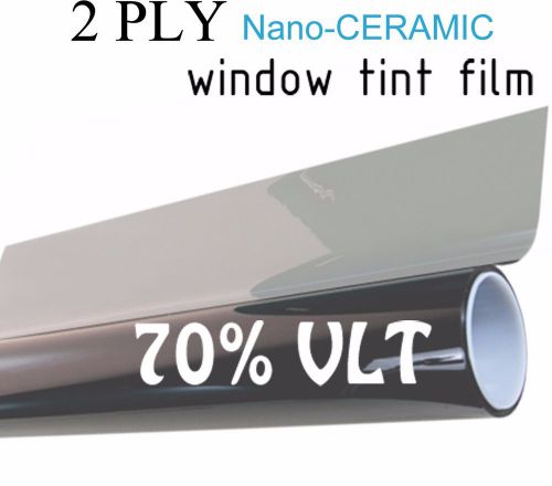 Ceramic high performance tint film 2 ply roll 36&#034;x5ft window tinting 70% vlt