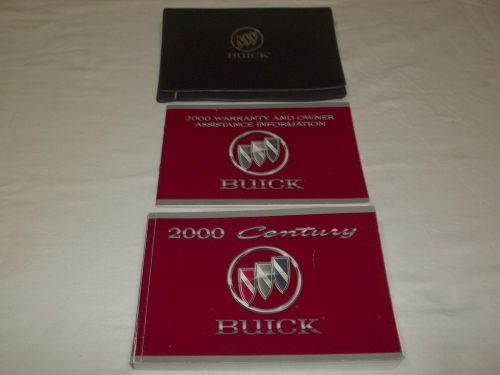 2000 buick century owner&#039;s manual 3/pc.set &amp; black buick factory case.free s/h