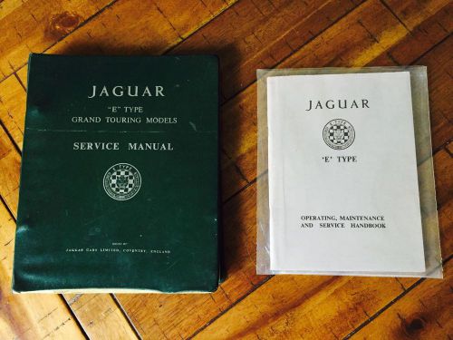 Jaguar e-type service manual with operating maintenance and service handbook