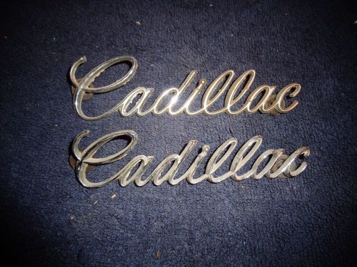 Cadillac chrome scripts emblems 1490598 - calais deville eldorado fleetwood
