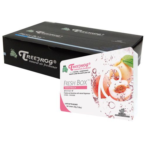 (1 single) tree frog xtreme fresh white peach box air freshener free s&amp;h