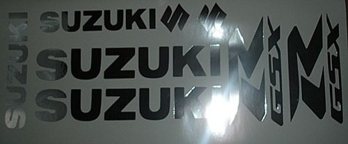 Suzuki gsxr  fairing decal sticker 8 piece set  chrome