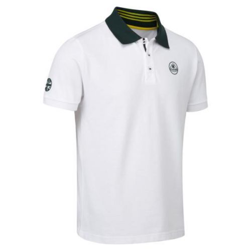 Lotus polo shirt in white