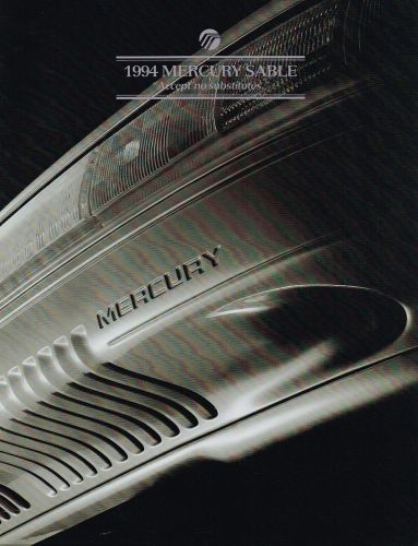 Big 1994 mercury sable brochure / catalog with color chart: gs,ls,station wagon