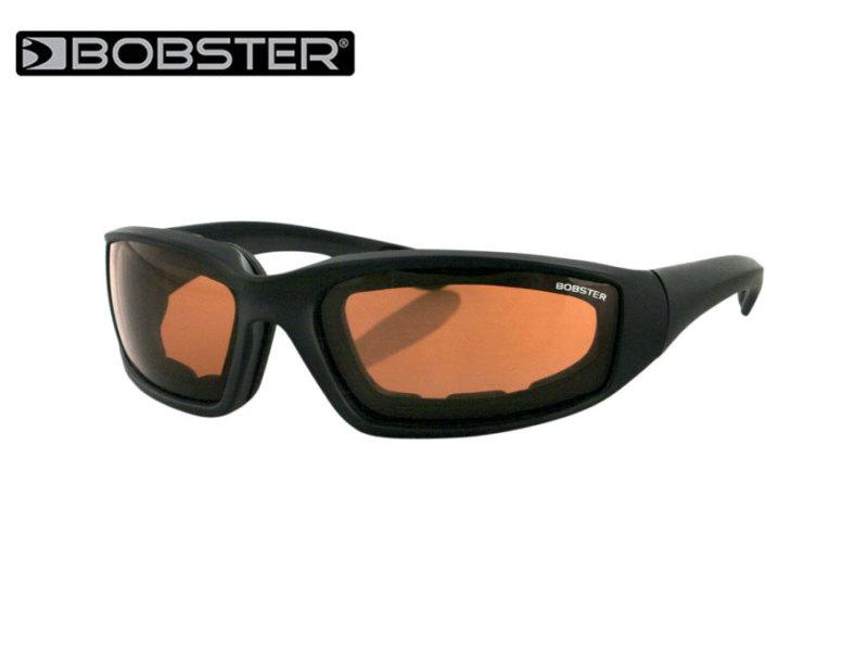 Bobster foamerz ii anti-fog sunglasses with black frame & amber lens 