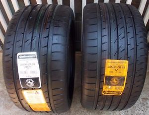2 new 285-40-19 103y &#034;n0&#034; continental conti sport contact (3) 285/40zr19 tires