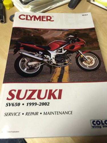 Clymer m361 service shop repair manual suzuki sv650 1999-2002