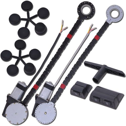 Car truck 2 window roll up electric power conversion kit 2 switches for suv a...