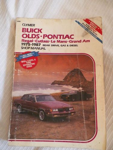 Clymer a285 repair manual 1975-1987 buick-olds pontiac