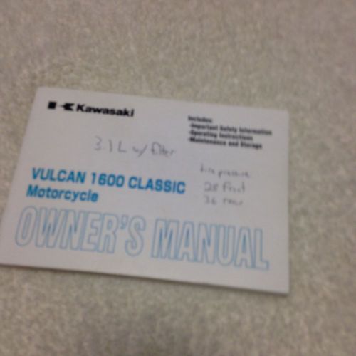Kawasaki vulcan 1600 owners manual
