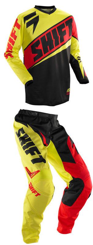 Shift assault youth race red / yellow kit pant & jersey combo motocross mx 2014