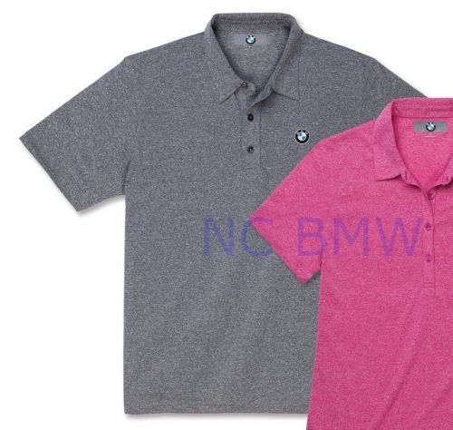 Bmw genuine micro-melange polo shirts shirt men charcoal gray heather xxl 2xl