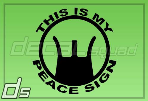 My peace sign carbine 5" vinyl decal truck car window sticker ar15 m4 crosshair 
