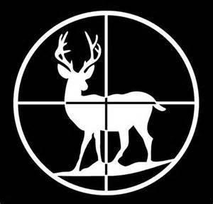 Deer hunter decal - 6.5"w x 6.5"h