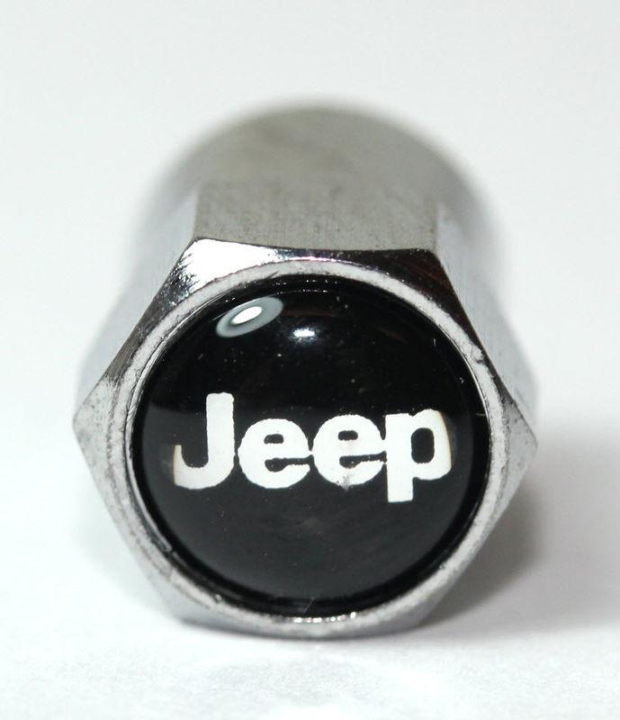 4x jeep black tire valve stem caps cherokee liberty compass 4 free shipping suv
